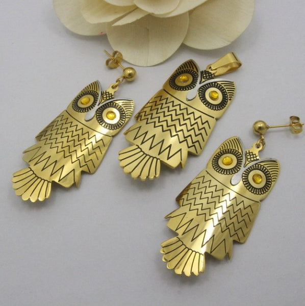 Owl Pendants and Earrings Sets