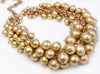 White Pearl Beads Cluster Choker Necklace