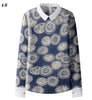 Turn-down Collar Long-sleeved